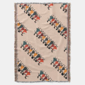 Nine Ladies Dancing Uitknip stencil Retro Stijl 4 Deken (Voorkant Verticaal)