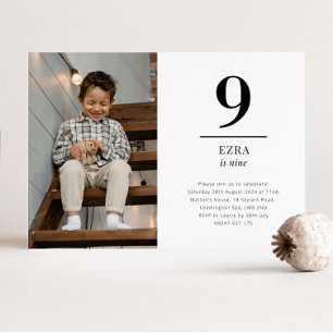 Nine Landscape Photo Invitation Kaart