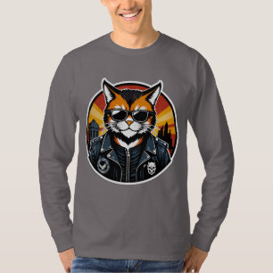 Nine Lives Club –  Cool Cat Biker T-shirt