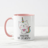 Nine Lives Cute Catcorn Kawaii Valentijnsdag Mok (Links)