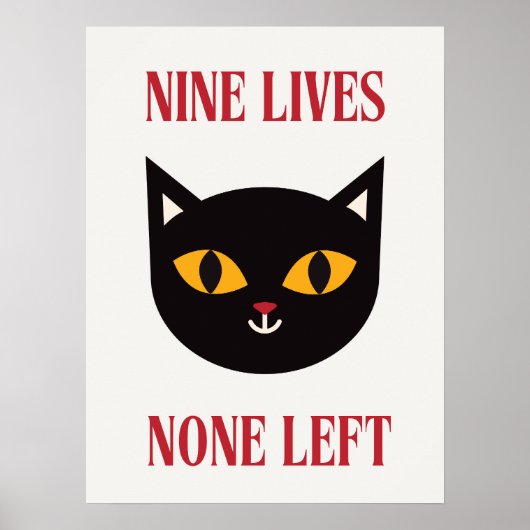 Nine Lives None heeft Black Cat Poster verlaten (Voorkant)