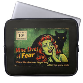 Nine Lives of Fear – Uitgave Nr. 1 Retro Horror Po Laptop Sleeve