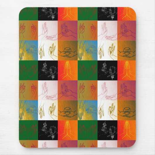Nine Mudras Mousepad Muismat (Voorkant)