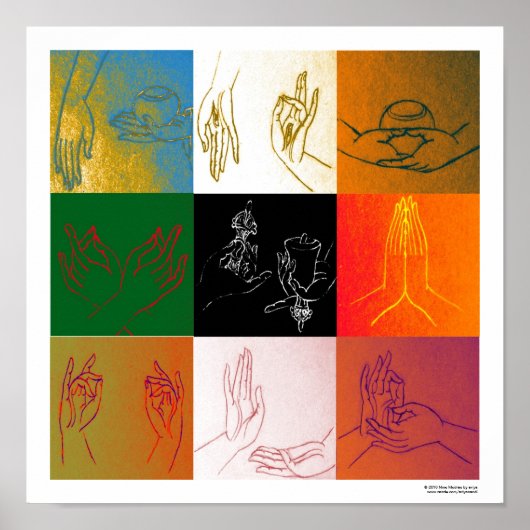 Nine Mudras Poster A is niet vertaald omdat het ge (Voorkant)