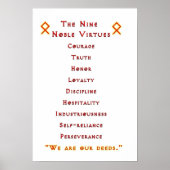 Nine Noble Virtues Poster (Voorkant)