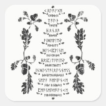 Nine Noble Virtues Sticker