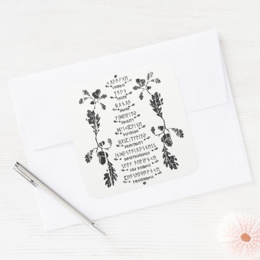 Nine Noble Virtues Sticker (Envelop)