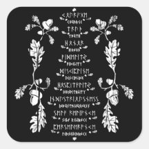 Nine Noble Virtues Sticker