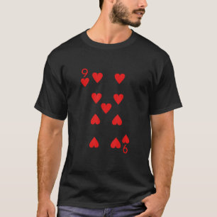 Nine of Hearts Deck of Cards Groepskleding Hallowe T-shirt