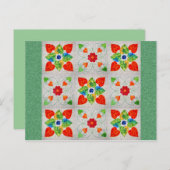 Nine Patch Heart Quilt Briefkaart (Voorkant / Achterkant)
