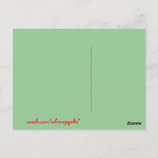 Nine Patch Heart Quilt Briefkaart (Achterkant)