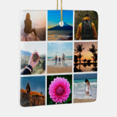 Nine Photo Afbeelding Collage  Keramisch Ornament (Rechts)