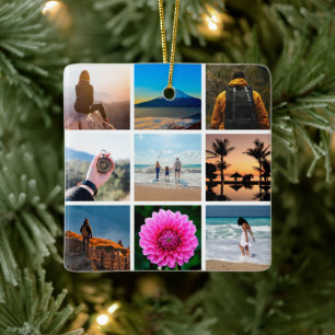 Nine Photo Afbeelding Collage  Keramisch Ornament