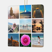 Nine Photo Afbeelding Collage  Keramisch Ornament (Links)