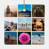 Nine Photo Afbeelding Collage  Keramisch Ornament (Achterkant)