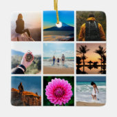 Nine Photo Afbeelding Collage  Keramisch Ornament (Voorkant)