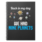 Nine Planets Pluto Astronomy Science Vergeet nooit Notitieboek (Voorkant)