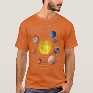 Nine Planets Science Outer Space Science Fan Premi T-shirt