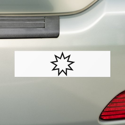 Nine-Pointed Star (symbool van de Bahai Faith) Bumpersticker (Op auto)