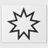 Nine-Pointed Star (symbool van de Bahai Faith) Cadeaupapier (Vlak)