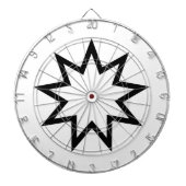 Nine-Pointed Star (symbool van de Bahai Faith) Dartbord (Voorkant)