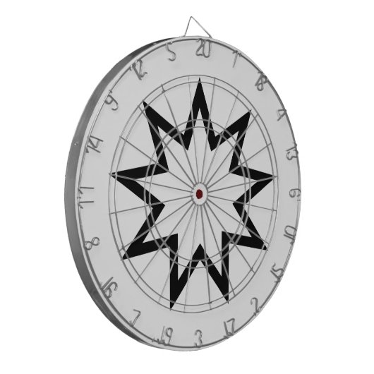 Nine-Pointed Star (symbool van de Bahai Faith) Dartbord (Voorkant Links)