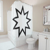 Nine-Pointed Star (symbool van de Bahai Faith) Douchegordijn (In situ)