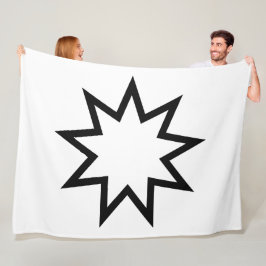 Nine-Pointed Star (symbool van de Bahai Faith) Fleece Deken
