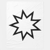 Nine-Pointed Star (symbool van de Bahai Faith) Fleece Deken (Voorkant)
