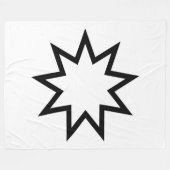Nine-Pointed Star (symbool van de Bahai Faith) Fleece Deken (Voorkant (Horizontaal))