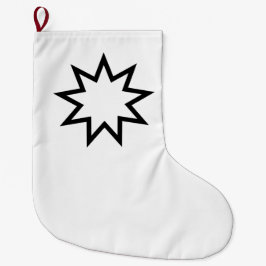 Nine-Pointed Star (symbool van de Bahai Faith) Grote Kerstsok