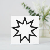Nine-Pointed Star (symbool van de Bahai Faith) Kaart (Staand voorkant)