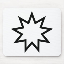 Nine-Pointed Star (symbool van de Bahai Faith) Muismat