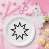 Nine-Pointed Star (symbool van de Bahai Faith) Papieren Bordje (Feest)