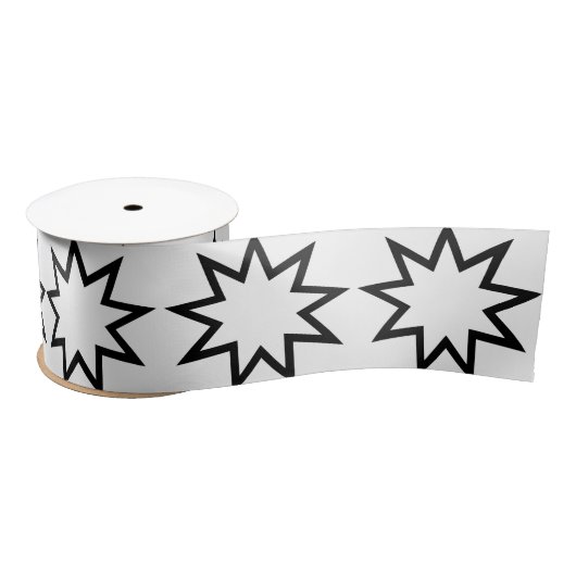 Nine-Pointed Star (symbool van de Bahai Faith) Satijnen Lint (Spoel)