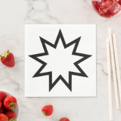 Nine-Pointed Star (symbool van de Bahai Faith) Servet (Insitu)