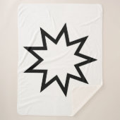 Nine-Pointed Star (symbool van de Bahai Faith) Sherpa Deken (Voorkant)