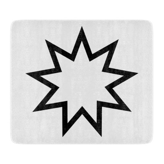 Nine-Pointed Star (symbool van de Bahai Faith) Snijplank (Voorkant)