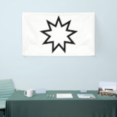 Nine-Pointed Star (symbool van de Bahai Faith) Spandoek (Beurs)