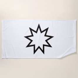 Nine-Pointed Star (symbool van de Bahai Faith) Strandlaken
