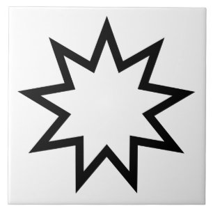 Nine-Pointed Star (symbool van de Bahai Faith) Tegeltje