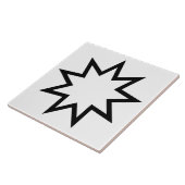 Nine-Pointed Star (symbool van de Bahai Faith) Tegeltje (Zijkant)