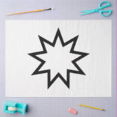 Nine-Pointed Star (symbool van de Bahai Faith) Tissuepapier (Craft)