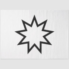 Nine-Pointed Star (symbool van de Bahai Faith) Tissuepapier
