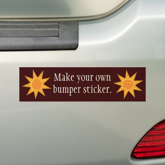 Nine Ray Yellow Spiral Sun Symbool Bumpersticker (Op auto)