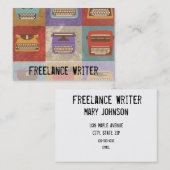 Nine Retro-schrijfmachines Visitekaartje (Voorkant / Achterkant)