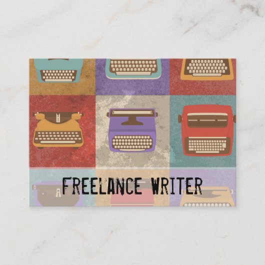 Nine Retro-schrijfmachines Visitekaartje (Voorkant)