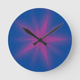 Nine Stars beroemd gemaakt door Ken Gage Art Ronde Klok