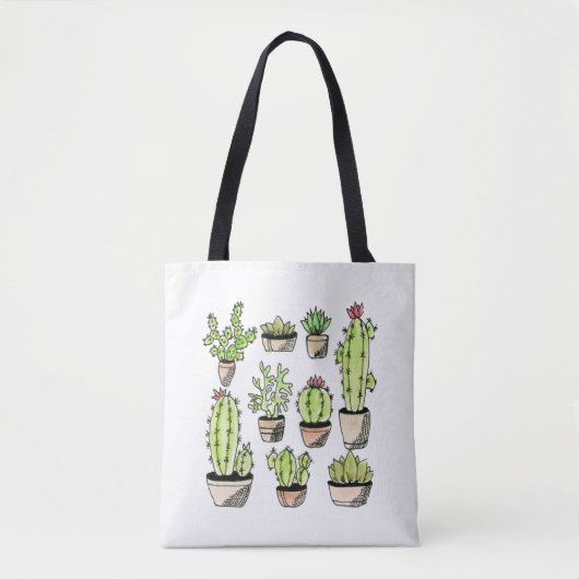 Nine Succulents Tote Bag (Voorkant)