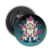 Nine-Tailed Fox- Kyuubi Kitsune Button Flesopener (Voorkant)